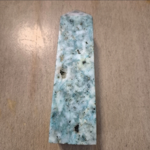 Natural Chrysocolla Blue Green Crystal Point Obelisk Tower #6 - Picture 10 of 11